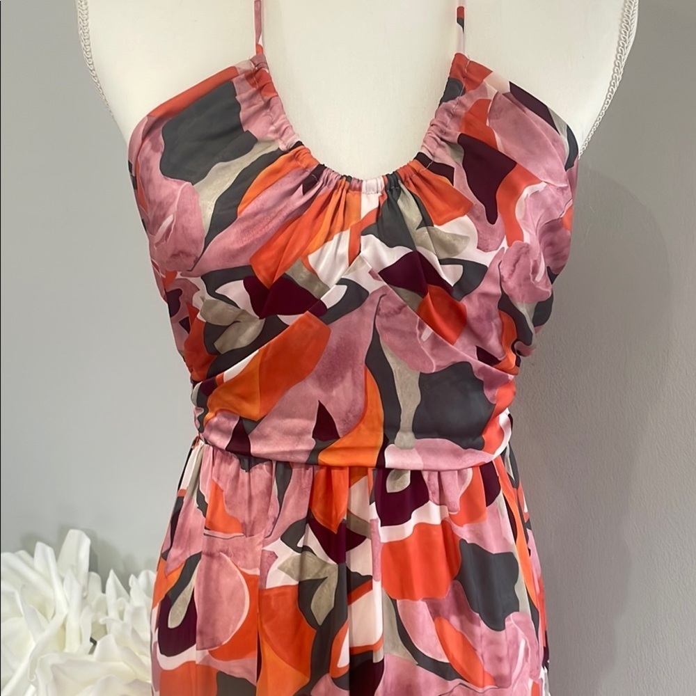 Socialite Floral Halter Maxi Dress - Multicolor Sz XS - Picture 2 of 8